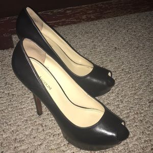 Black Leather Heels